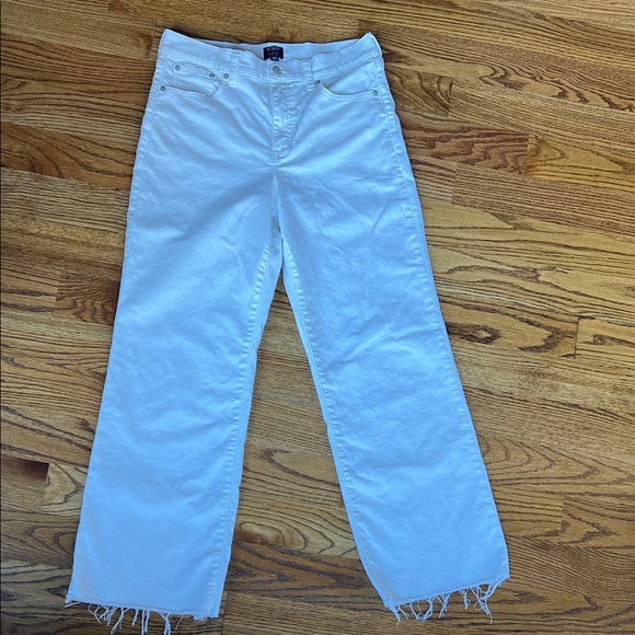 J. Crew Denim - J. Crew White Wide-Leg Crop Jeans